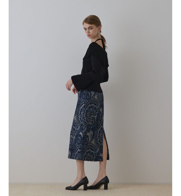 GRACE CONTINENTAL「ラメペイズリージャガードスカート」|スカート|