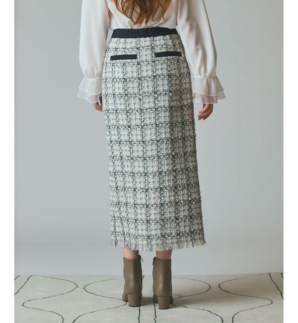 Grace Class「トリミングツイードスカート」|スカート|