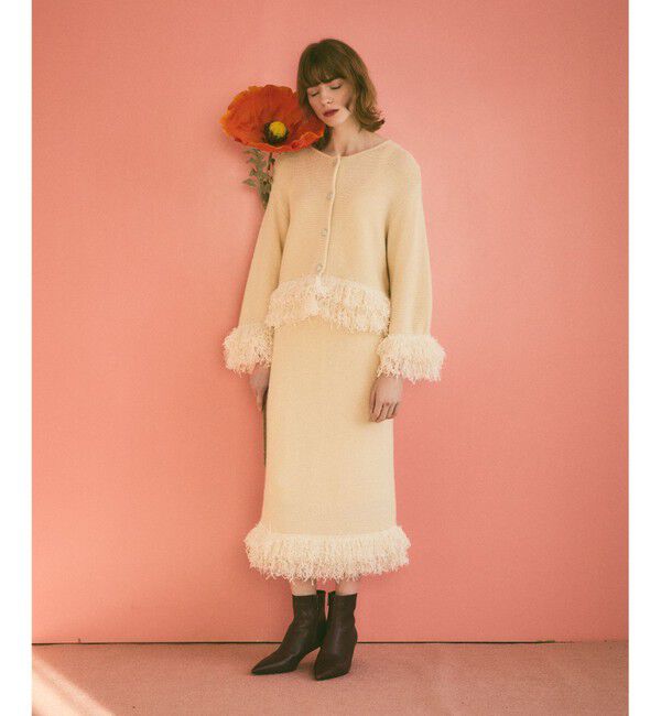 Grace Class「ラメフェザーフリンジスカート」|スカート|キナリ