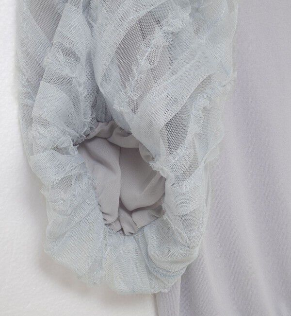 NOLLEY'S sophi「《手洗い可能》袖チュールプルオーバーニット」|ニット・セーター|