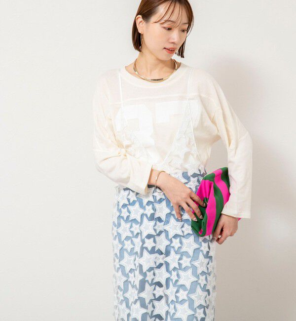 Rie Miller「45th limited editionウォッシャブルスターフリンジキャミワンピース」|ワンピース|