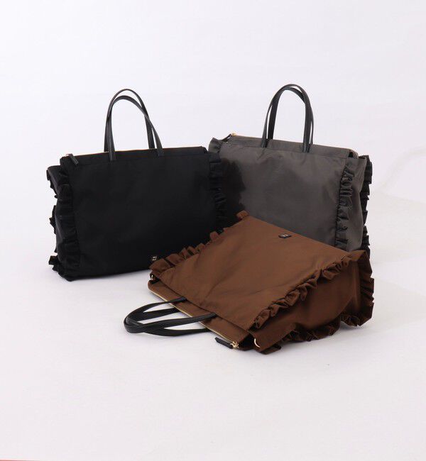 NOLLEY'S「【nolnol/ノルノル】ナイロンフリルトートバッグ」|トートバッグ|