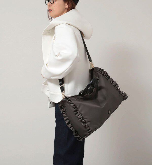 NOLLEY'S「【nolnol/ノルノル】ナイロンフリルトートバッグ」|トートバッグ|