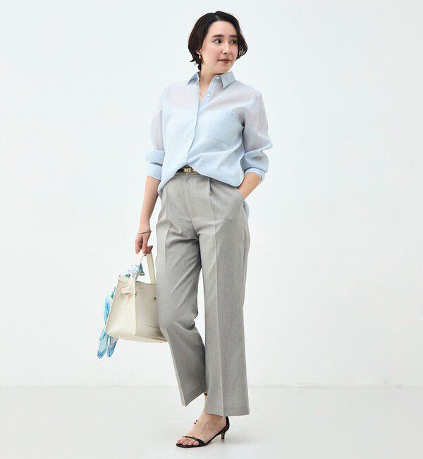 NOLLEY'S sophi「ウォッシャブルシアーオーガンジー2WAYシャツ」|シャツ・ブラウス|