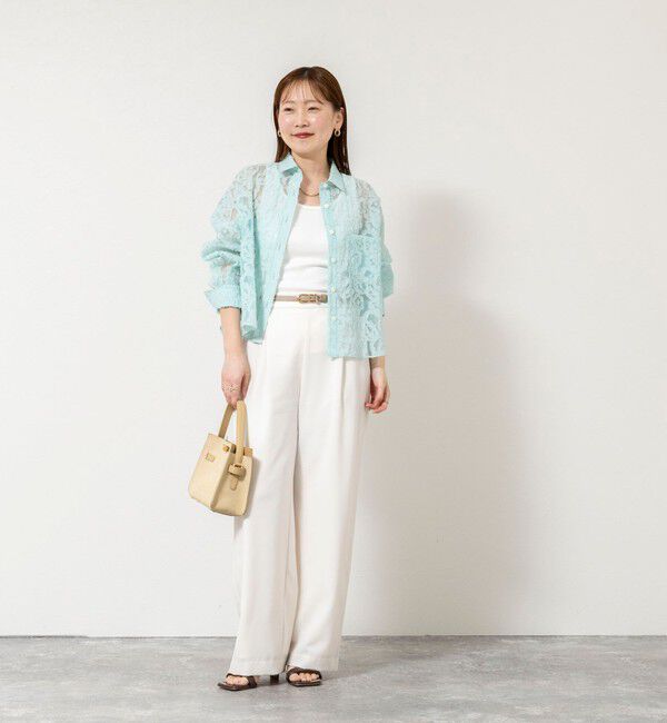 NOLLEY'S sophi「ウォッシャブルワッシャーオーガンジーカットジャガードショートシャツ」|シャツ・ブラウス|