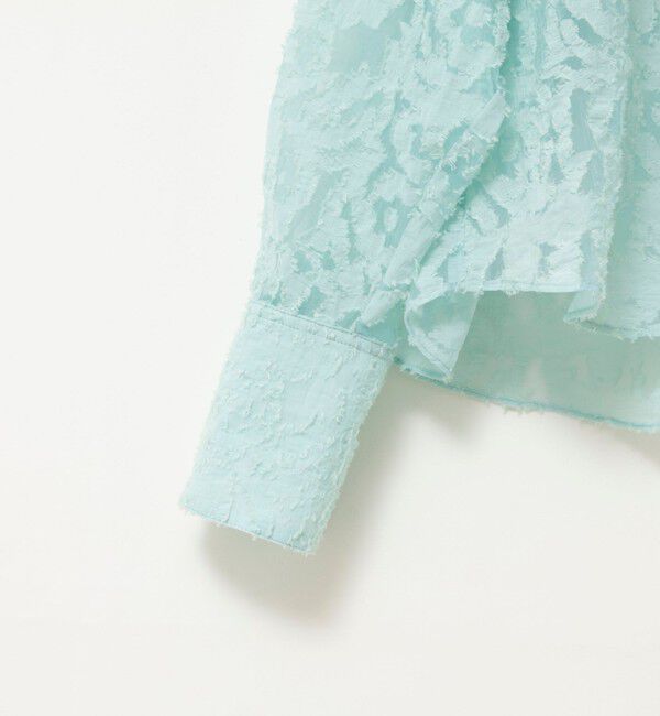 NOLLEY'S sophi「ウォッシャブルワッシャーオーガンジーカットジャガードショートシャツ」|シャツ・ブラウス|