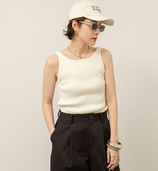 MAQWEL「《手洗い可能》ブークレタンクトップ」|タンクトップ|