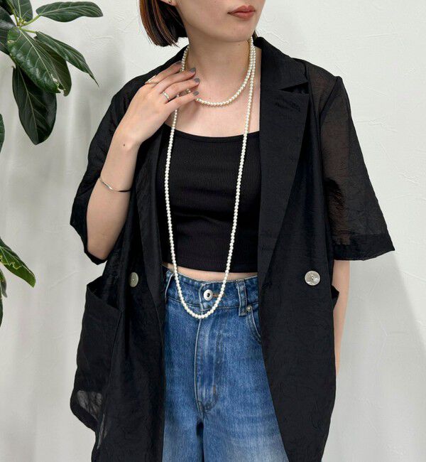 fredy emue「パール／メタルマルチロングネックレス」|ネックレス|