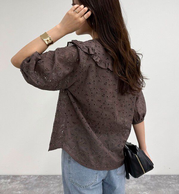 fredy emue「レースフリルカラーブラウス」|シャツ・ブラウス|