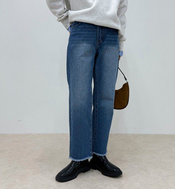 fredy emue「カットオフデニムパンツ」|デニム|ブルー