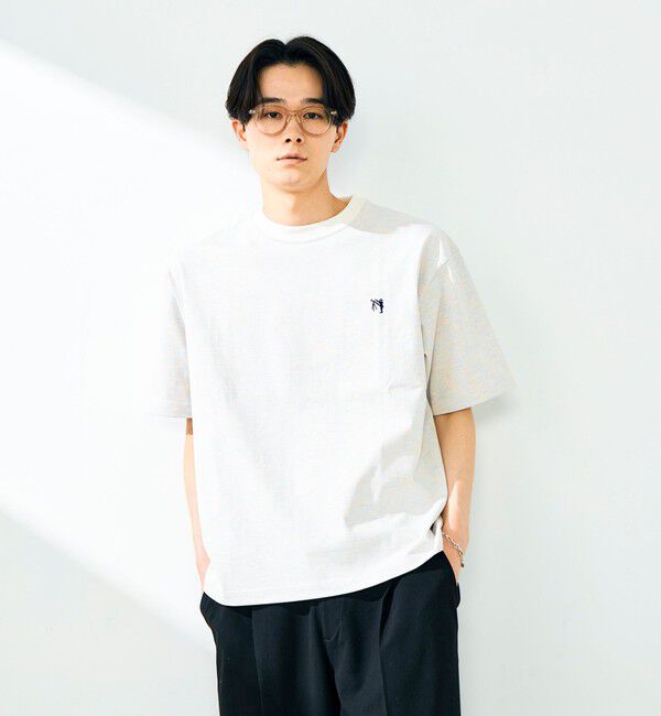 GLOSTER「【BOY刺繍】裏グラデーション ワンポイント半袖Tシャツ」|Tシャツ・カットソー|