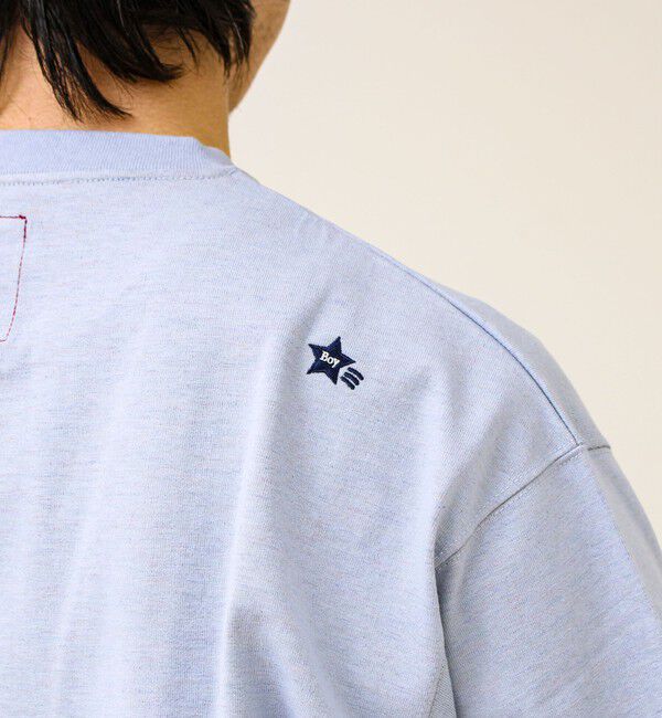 GLOSTER「【BOY刺繍】裏グラデーション ワンポイント半袖Tシャツ」|Tシャツ・カットソー|