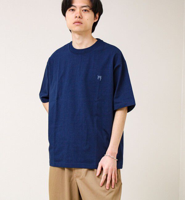 GLOSTER「【BOY刺繍】裏グラデーション ワンポイント半袖Tシャツ」|Tシャツ・カットソー|