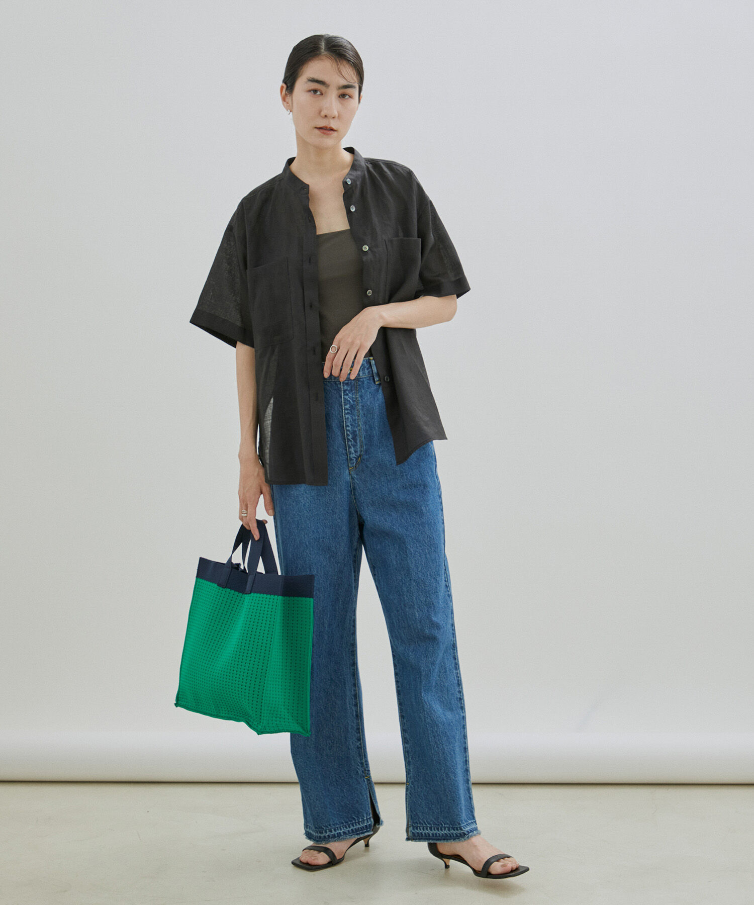 SALON adam et rope'「リヨセルフライスカップ付きブラトップ/タンクトップ」|タンクトップ|