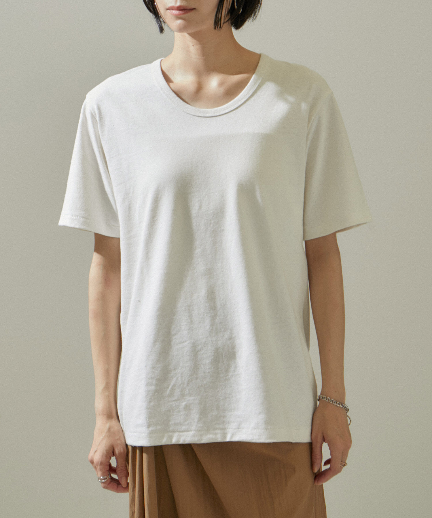 SALON adam et rope'「ヘンプコットンクルーネックTシャツ」|Tシャツ・カットソー|