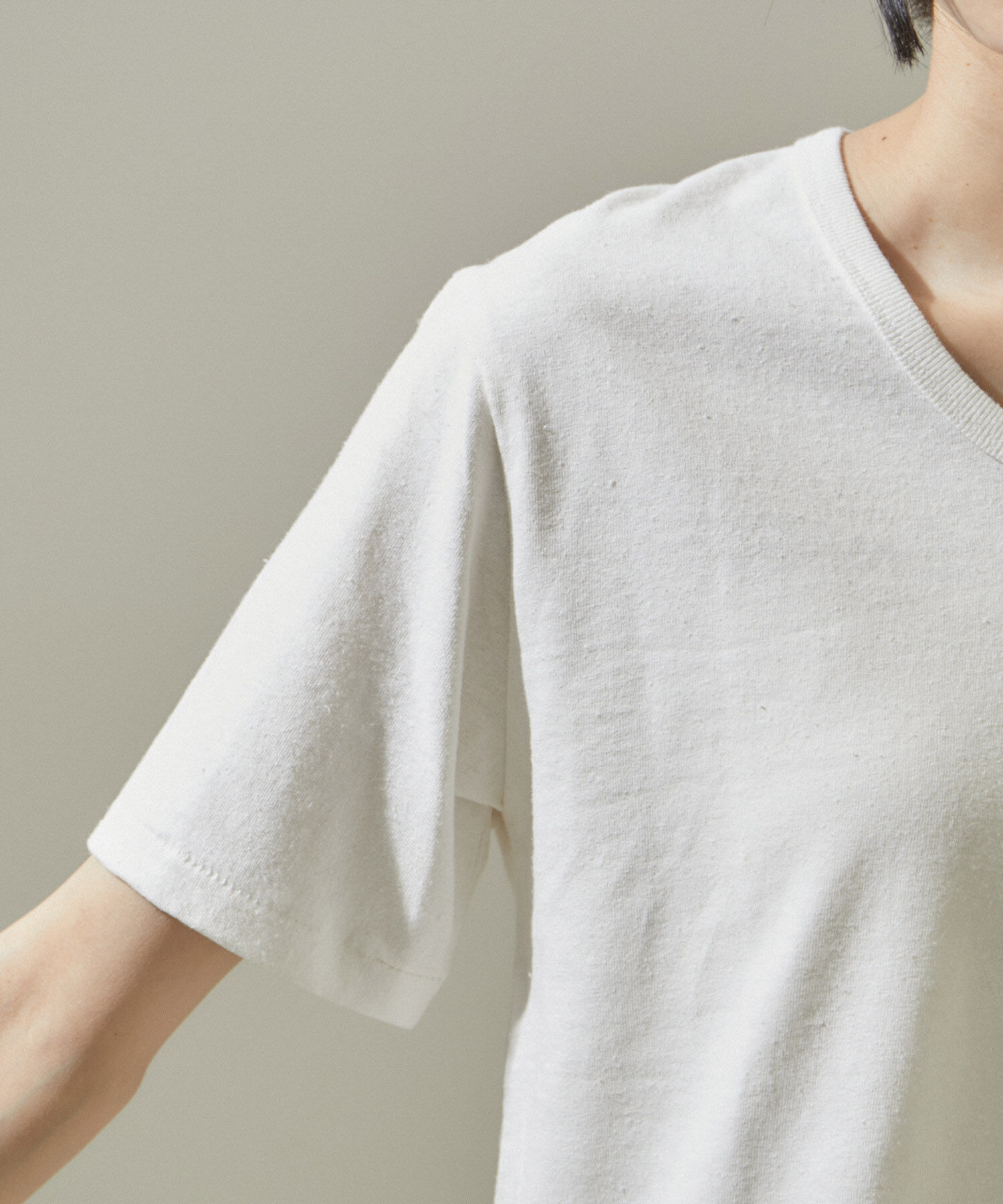 SALON adam et rope'「ヘンプコットンクルーネックTシャツ」|Tシャツ・カットソー|