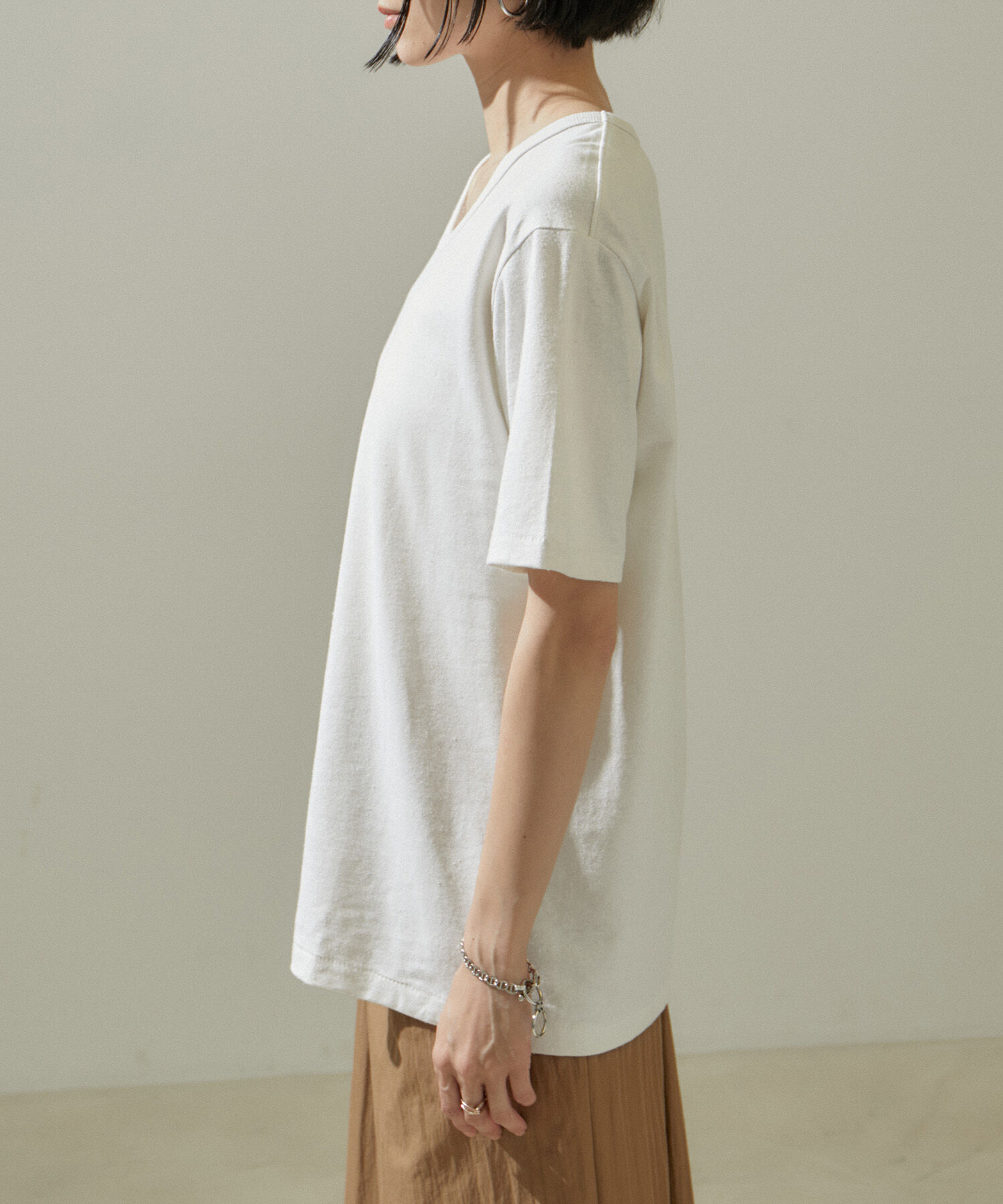 SALON adam et rope'「ヘンプコットンクルーネックTシャツ」|Tシャツ・カットソー|