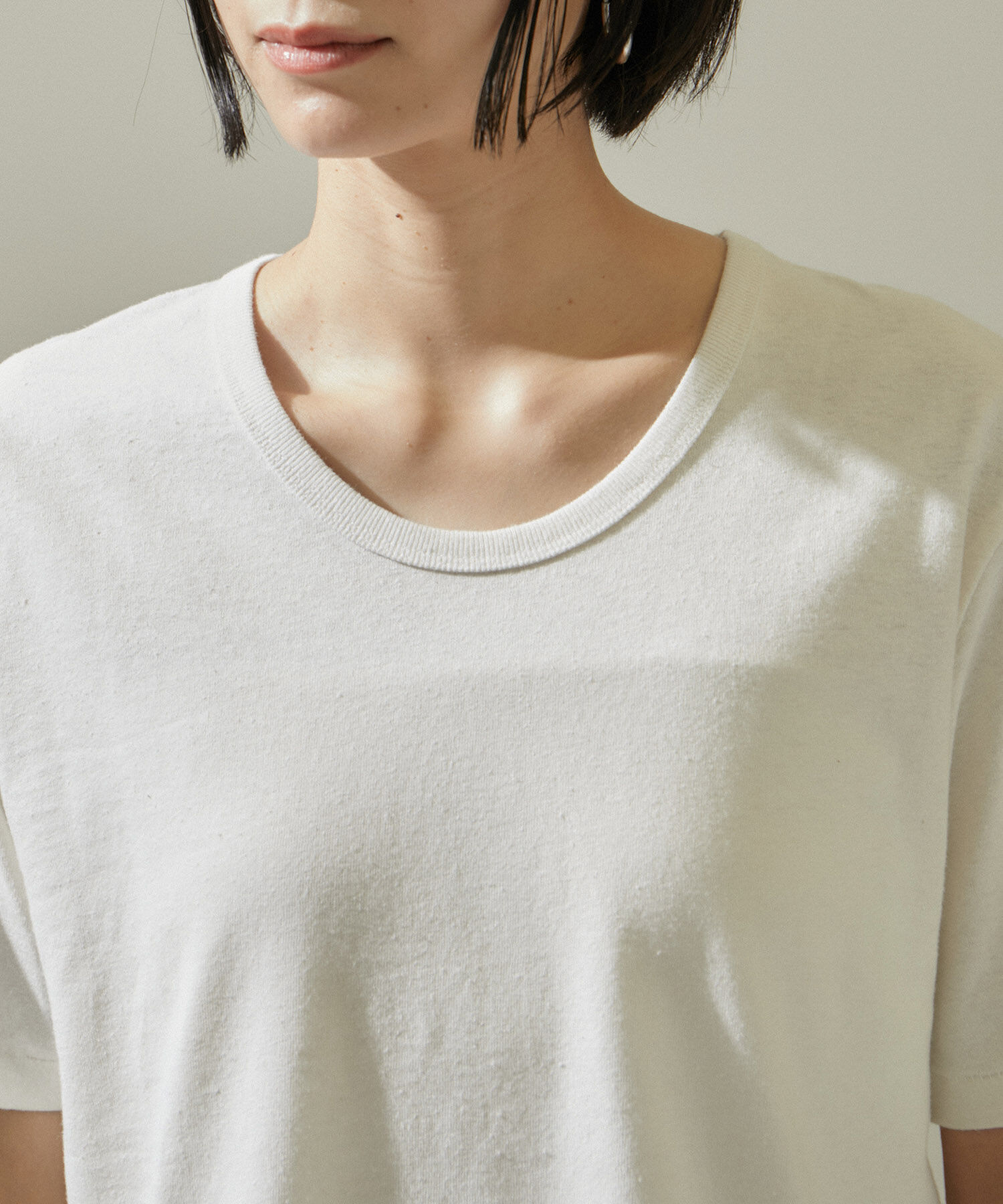 SALON adam et rope'「ヘンプコットンクルーネックTシャツ」|Tシャツ・カットソー|