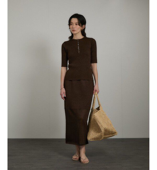 SALON adam et rope'「ブライトリブタイトスカート［セットアップ対応］」|スカート|