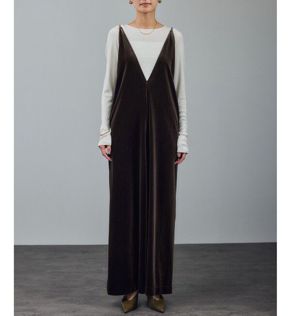 SALON adam et rope'「【WEB限定】コンフィリュクスベロアオールインワン」|オールインワン|