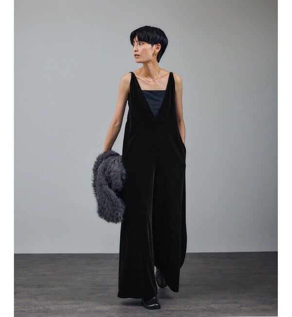 SALON adam et rope'「【WEB限定】コンフィリュクスベロアオールインワン」|オールインワン|