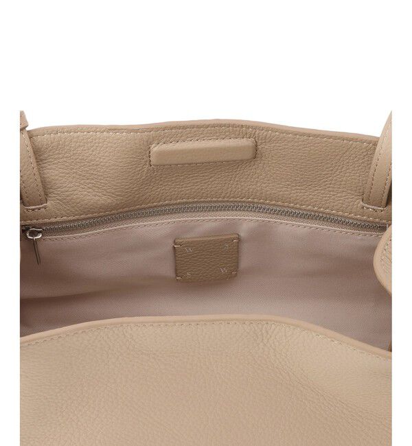 SALON adam et rope'「【WEB限定】【WS（ドゥーブル）】ナチュラルレザーロングハンドルバッグ」|ハンドバッグ|