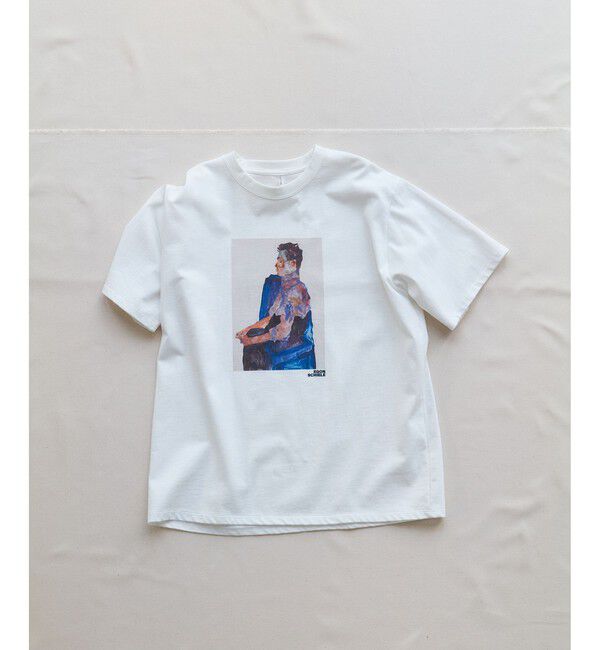 SALON adam et rope'「【Egon Schiele for SALON】アートプリントTシャツ」|Tシャツ・カットソー|ホワイト(10)