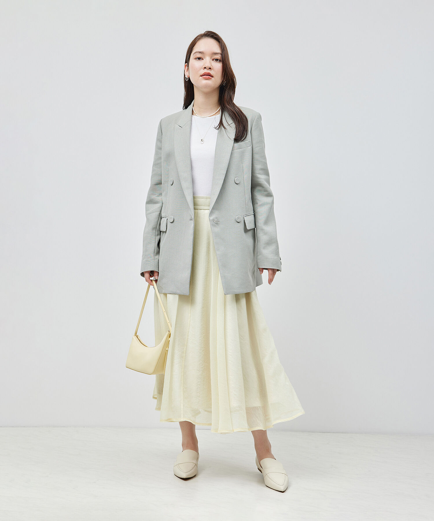 ROPE「シアーサーキュラーフレアスカート」|スカート|