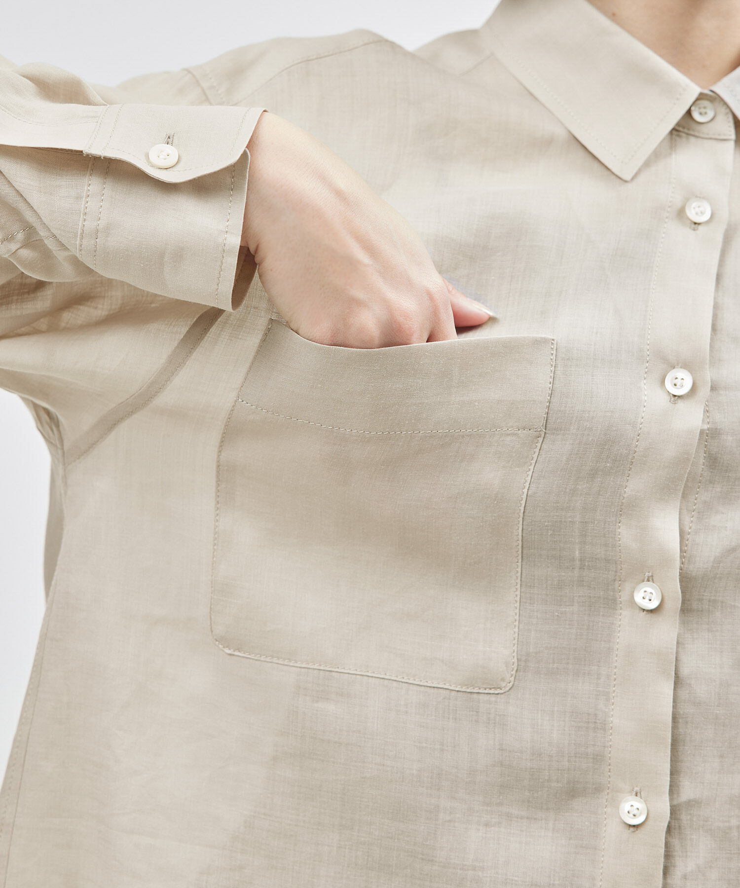 ROPE「【洗える】ロイヤルラミーレギュラーシャツ【雑誌/メディア掲載】」|シャツ・ブラウス|