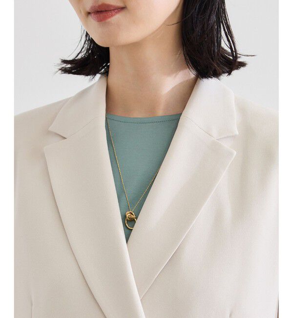 ROPE「バックサテンダブルブレストジャケット」|テーラードジャケット|