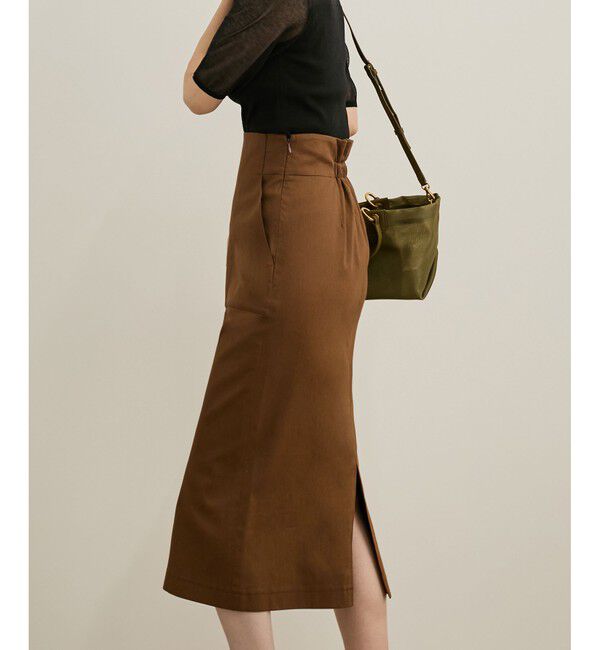 ROPE「【洗える】サテンリネン ポケット付きタイトスカート【34サイズ/J'aDoRe・店舗限定】/25SS」|スカート|