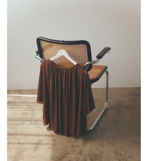 ROPE「【洗える】ブライトネスヤーンギャザーブラウス/セットアップ対応」|シャツ・ブラウス|