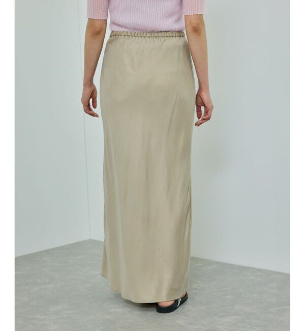 ROPE「【WEB・一部店舗限定】フィブリルサテンマーメイドスカート【セットアップ対応】/洗える」|スカート|