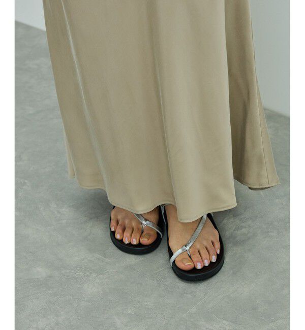 ROPE「【WEB・一部店舗限定】フィブリルサテンマーメイドスカート【セットアップ対応】/洗える」|スカート|