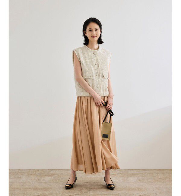 ROPE「【洗える】コットンシルクスカート」|スカート|