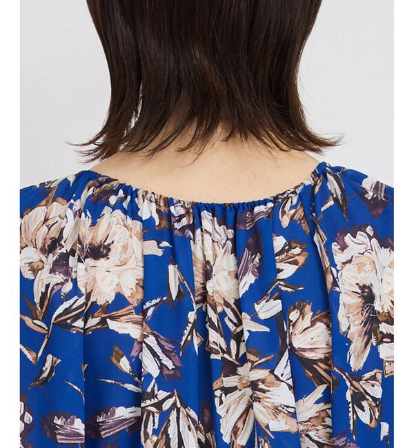 ROPE「シアープリントボリュームスリーブワンピース」|ワンピース|