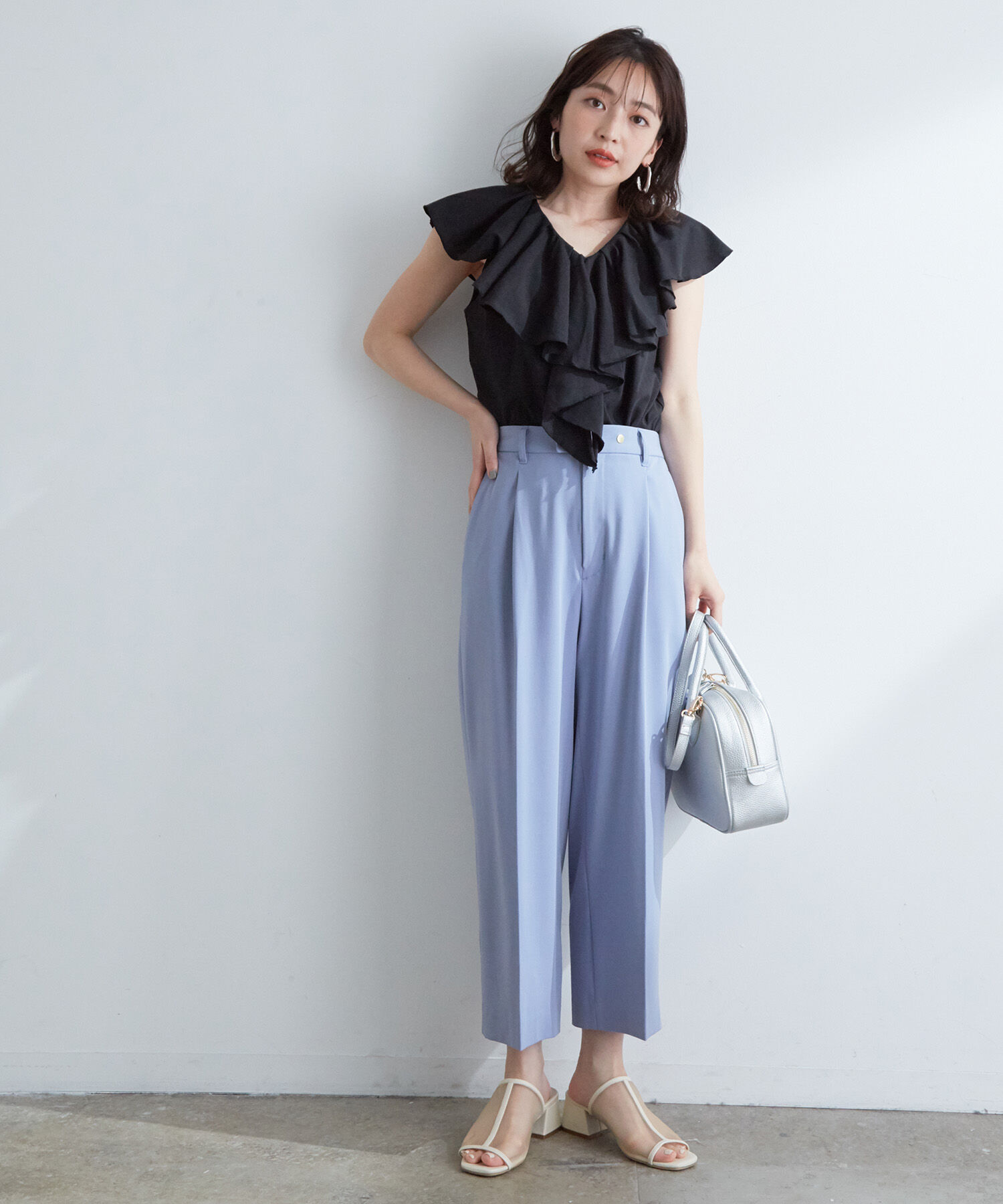 VIS「フリルカラーカットソートップス」|Tシャツ・カットソー|