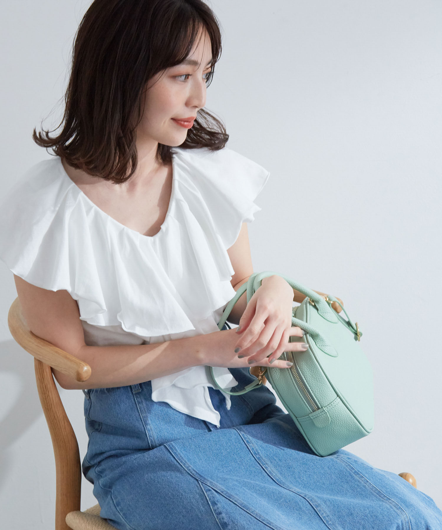 VIS「フリルカラーカットソートップス」|Tシャツ・カットソー|