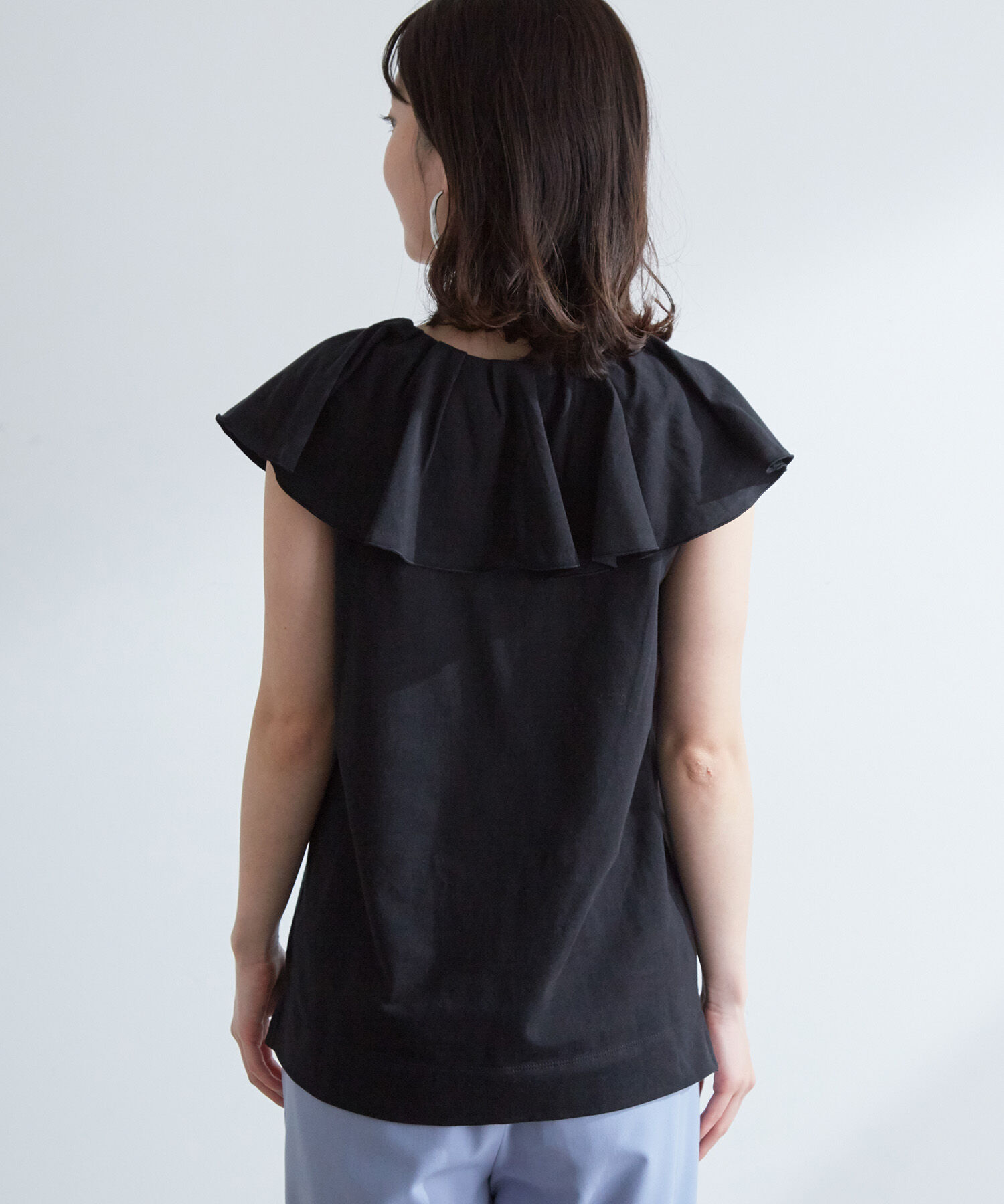 VIS「フリルカラーカットソートップス」|Tシャツ・カットソー|