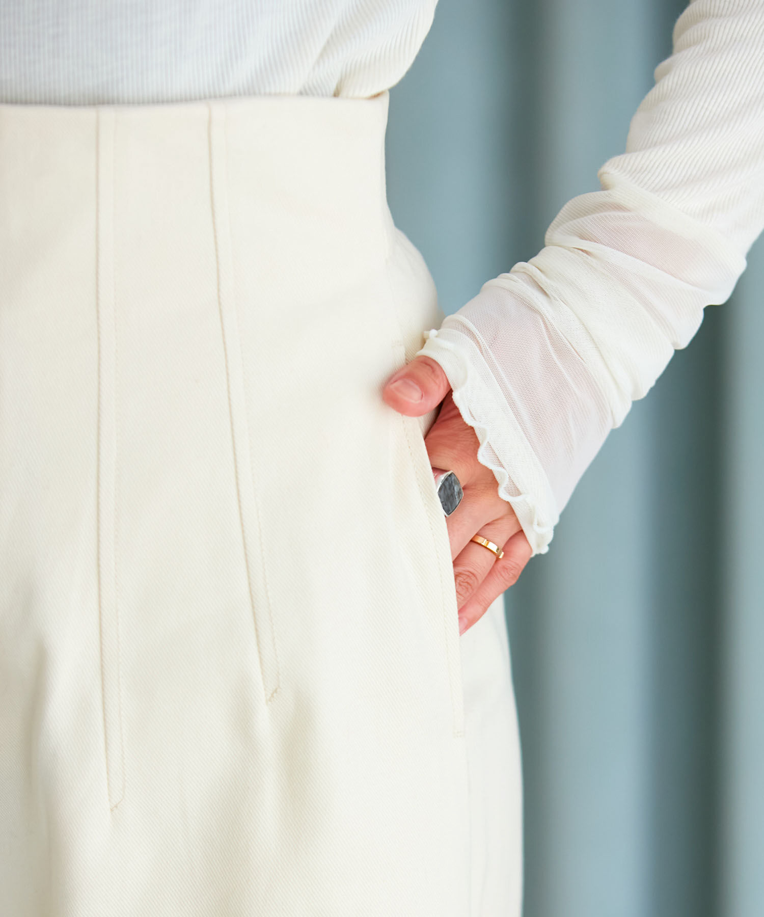 VIS「【洗える】微起毛バギーパンツ」|スラックス|