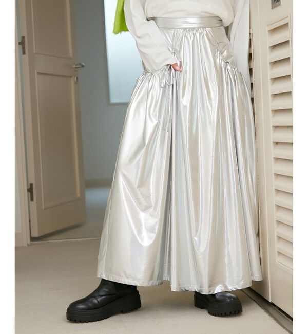 VIS「メタリックギャザースカート」|スカート|