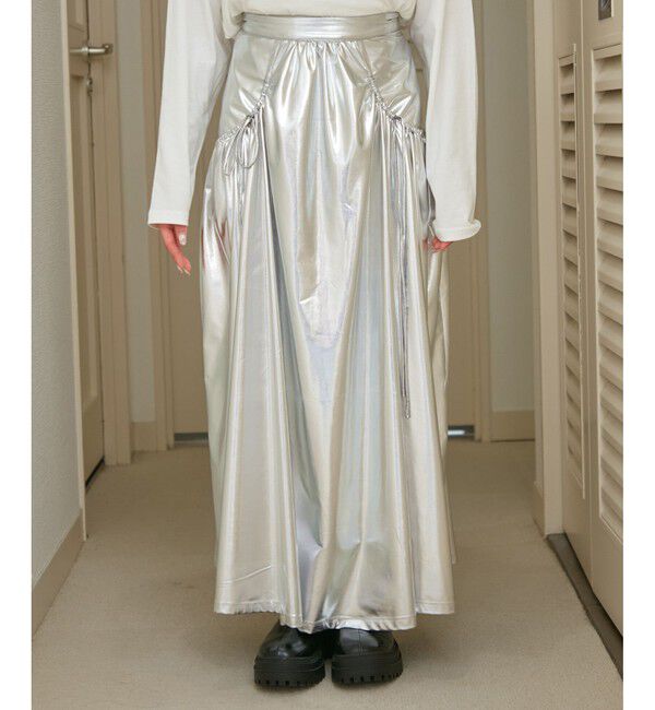 VIS「メタリックギャザースカート」|スカート|