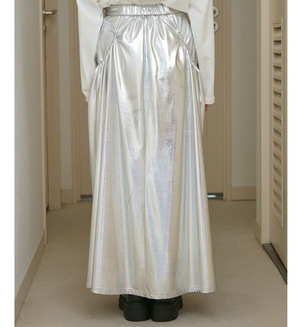 VIS「メタリックギャザースカート」|スカート|