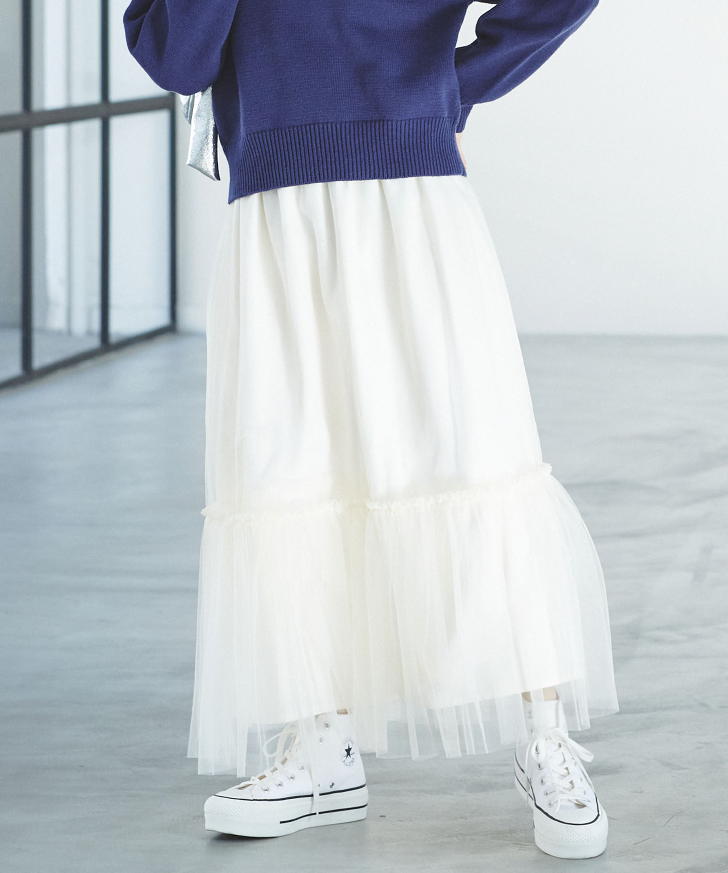 VIS「ニュアンス柄チュールスカート」|スカート|キナリ(16)