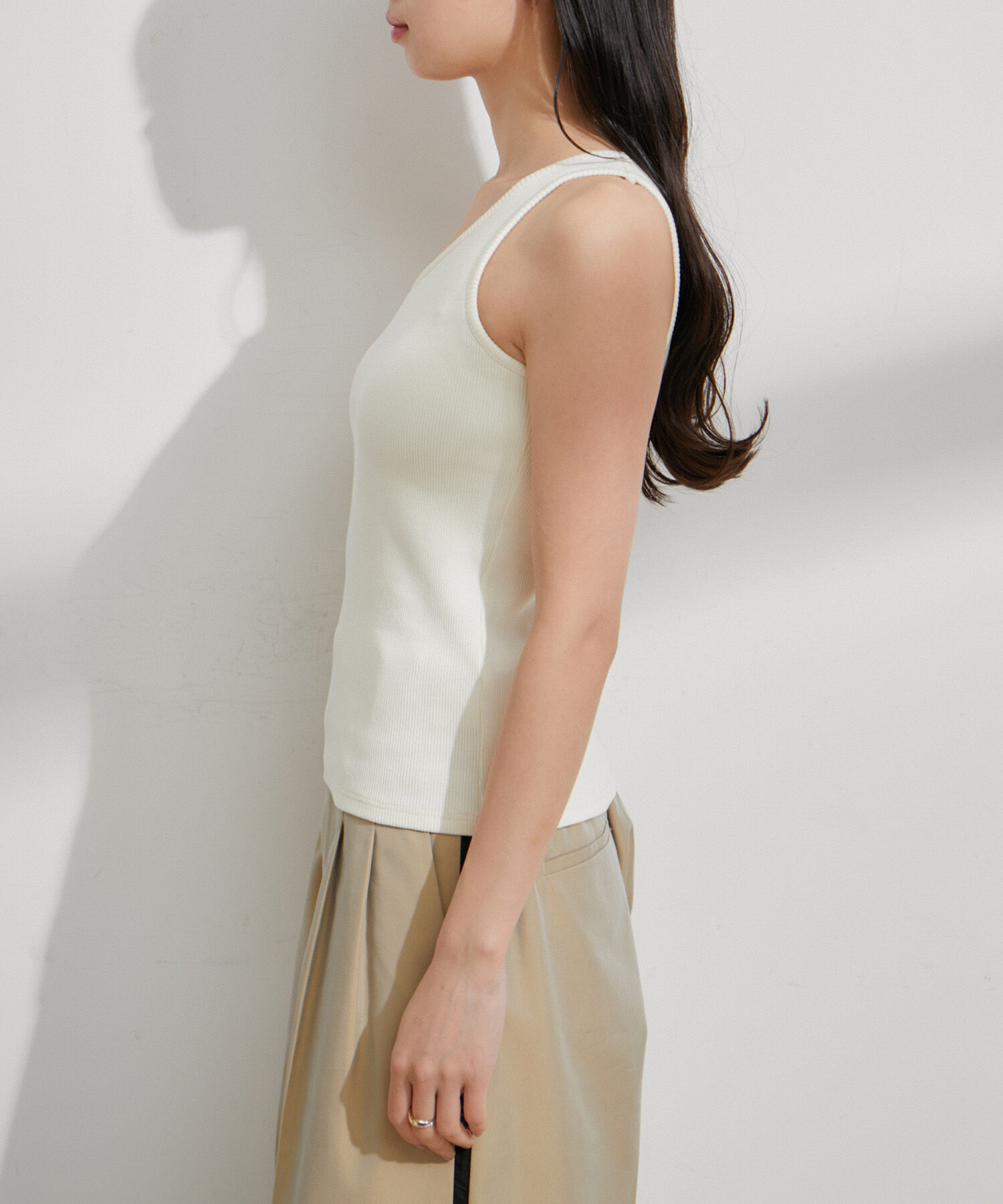 VIS「ワンショルダーテレコタンクトップ」|タンクトップ|