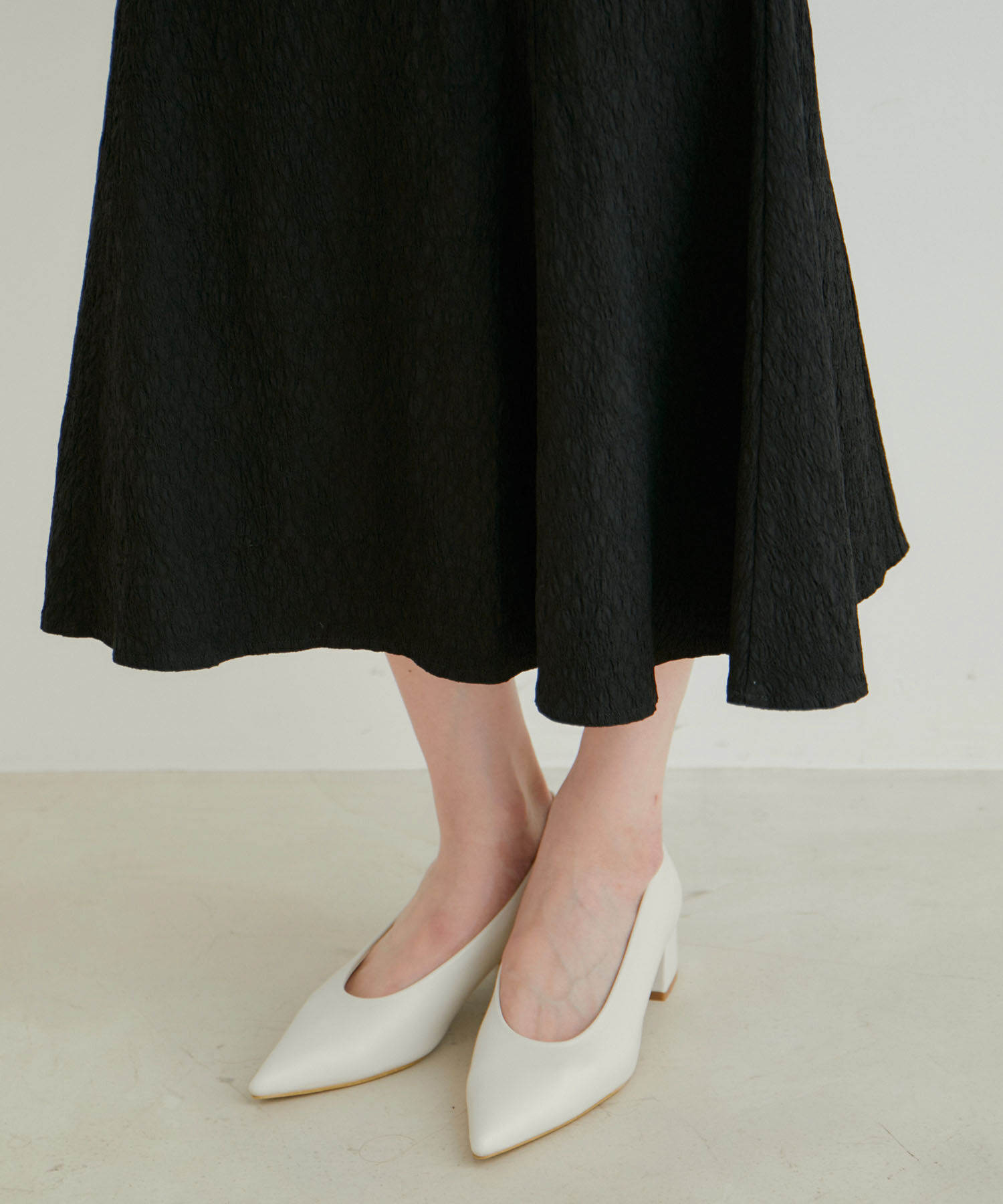 VIS「【新色追加】【VIS DRESS】チュールパールブラウス＆ジャガードワンピースセット」|ドレス|