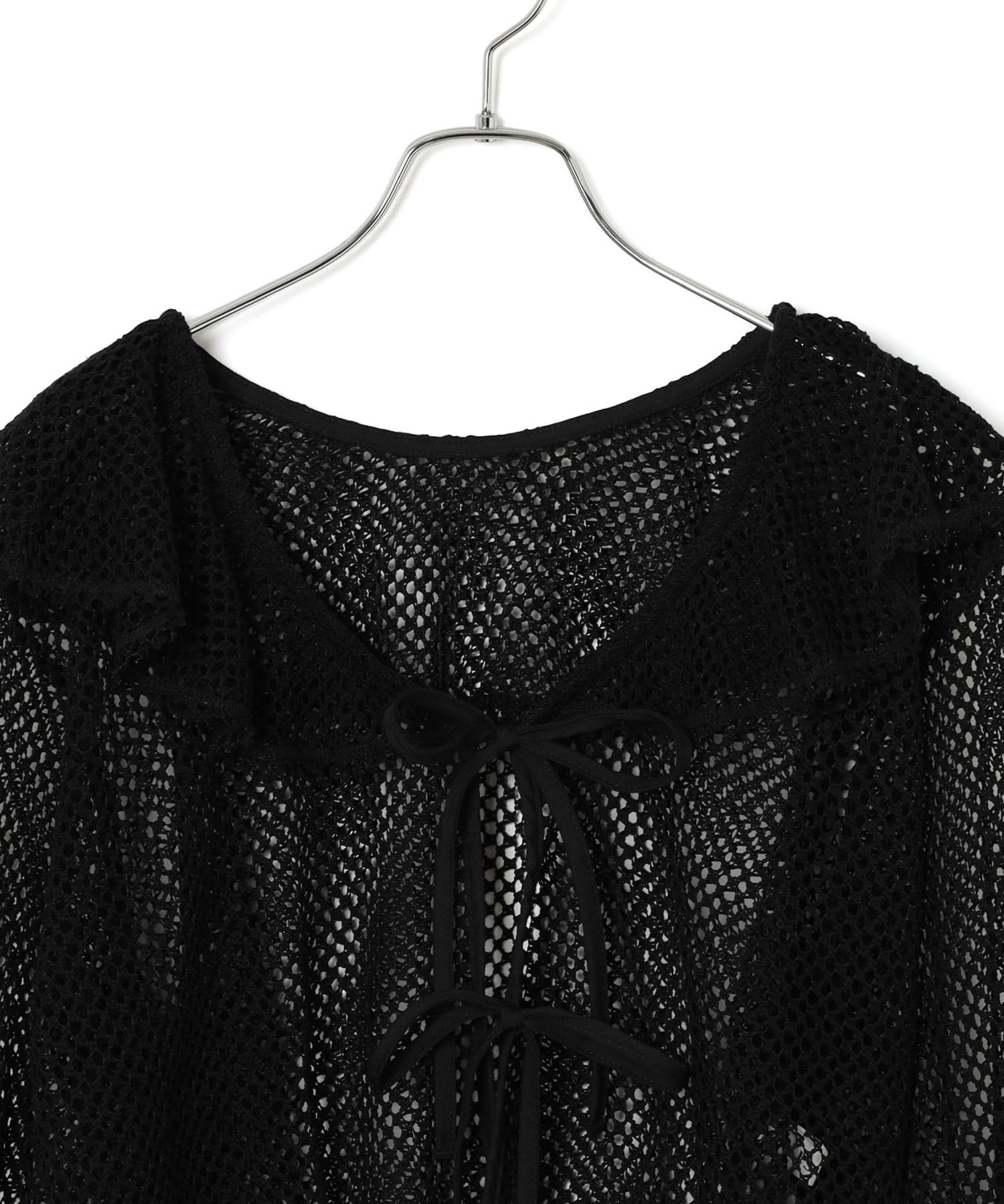 VIS「【前後2WAY】メッシュフリルカーディガン」|シャツ・ブラウス|