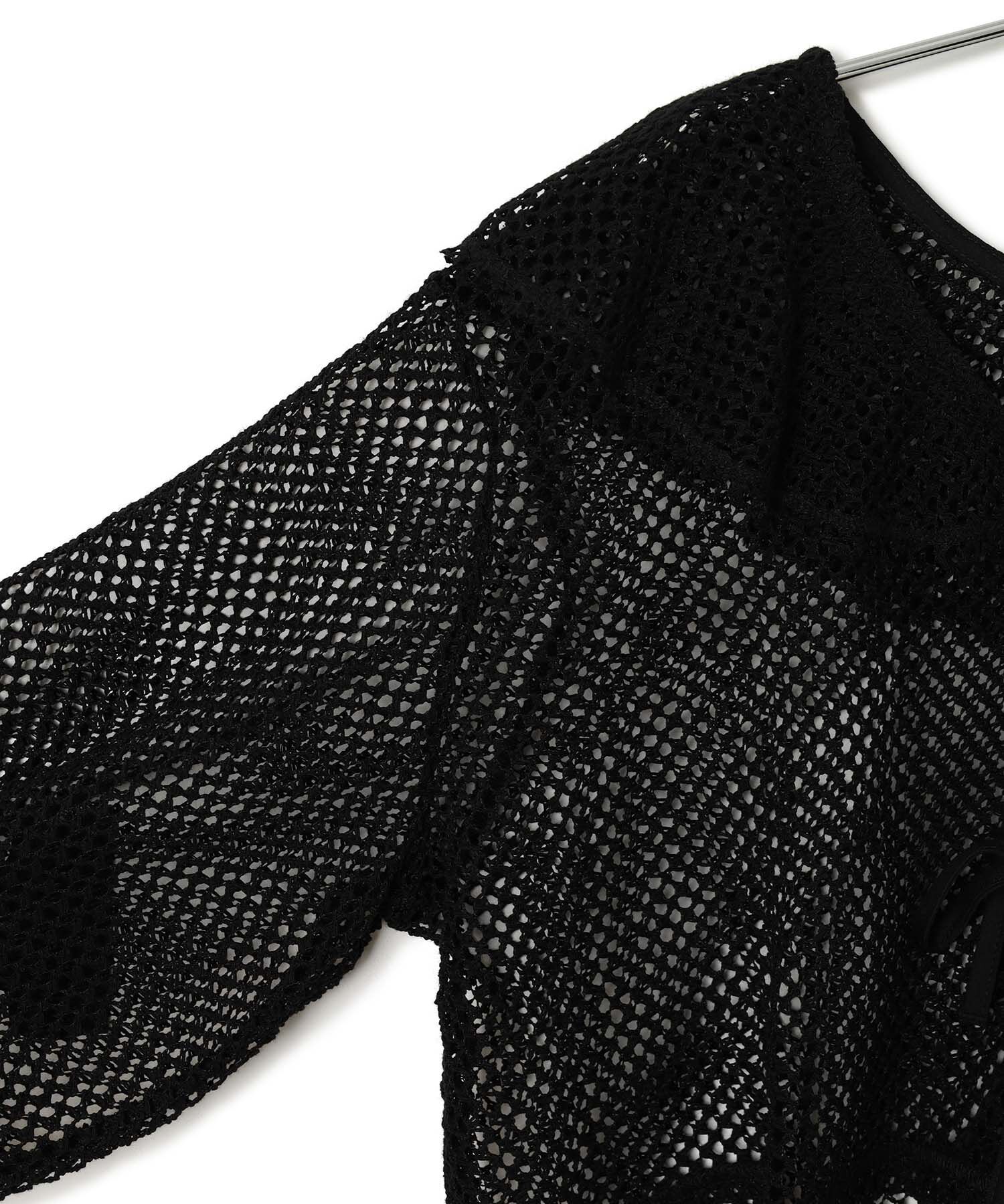 VIS「【前後2WAY】メッシュフリルカーディガン」|シャツ・ブラウス|