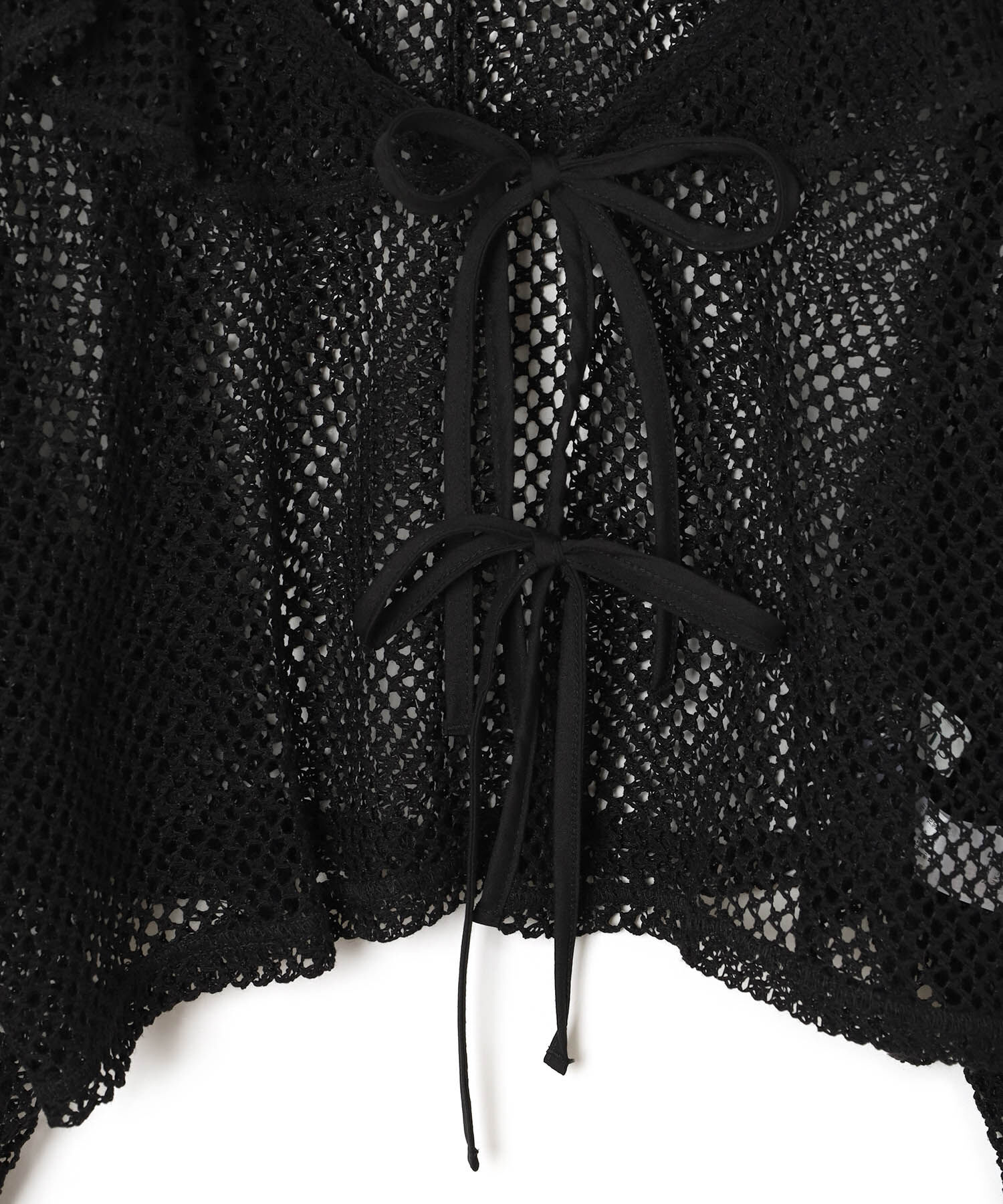 VIS「【前後2WAY】メッシュフリルカーディガン」|シャツ・ブラウス|