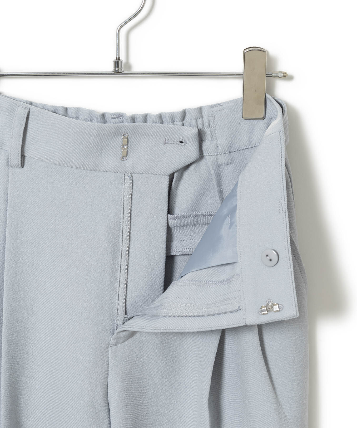 VIS「【新色追加】【美easy】ウーリッシュ2タックワイド/スラックスパンツ【洗える】」|スラックス|